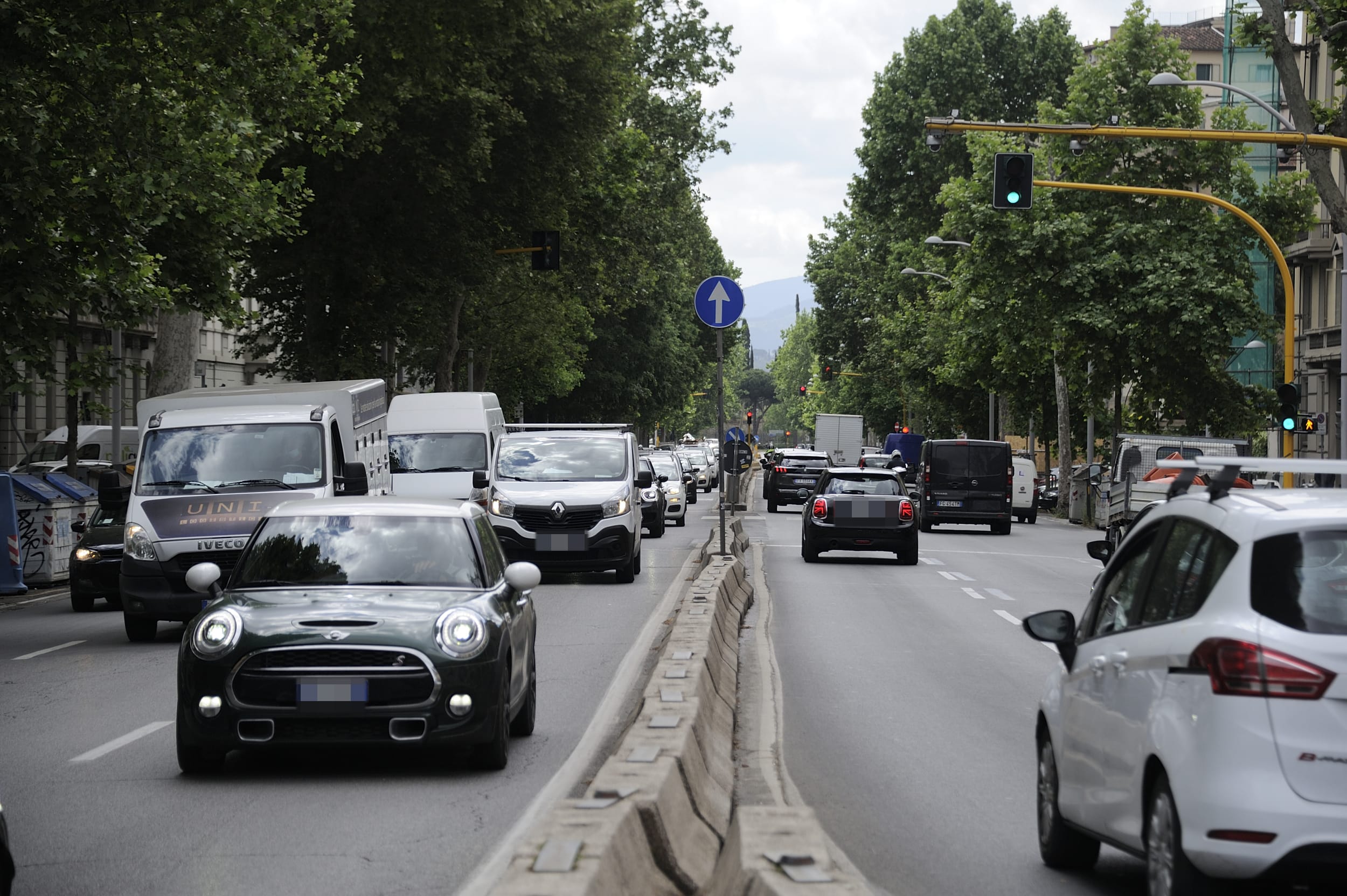 EMERGENZA CORONAVIRUS FASE 2 TRAFFICO A FIRENZE © Imagoeconomica traffico Firenze