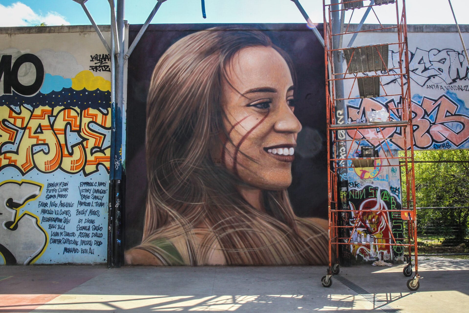 MORTE LUANA D'ORAZIO A ROMA MURALES Morte Luana