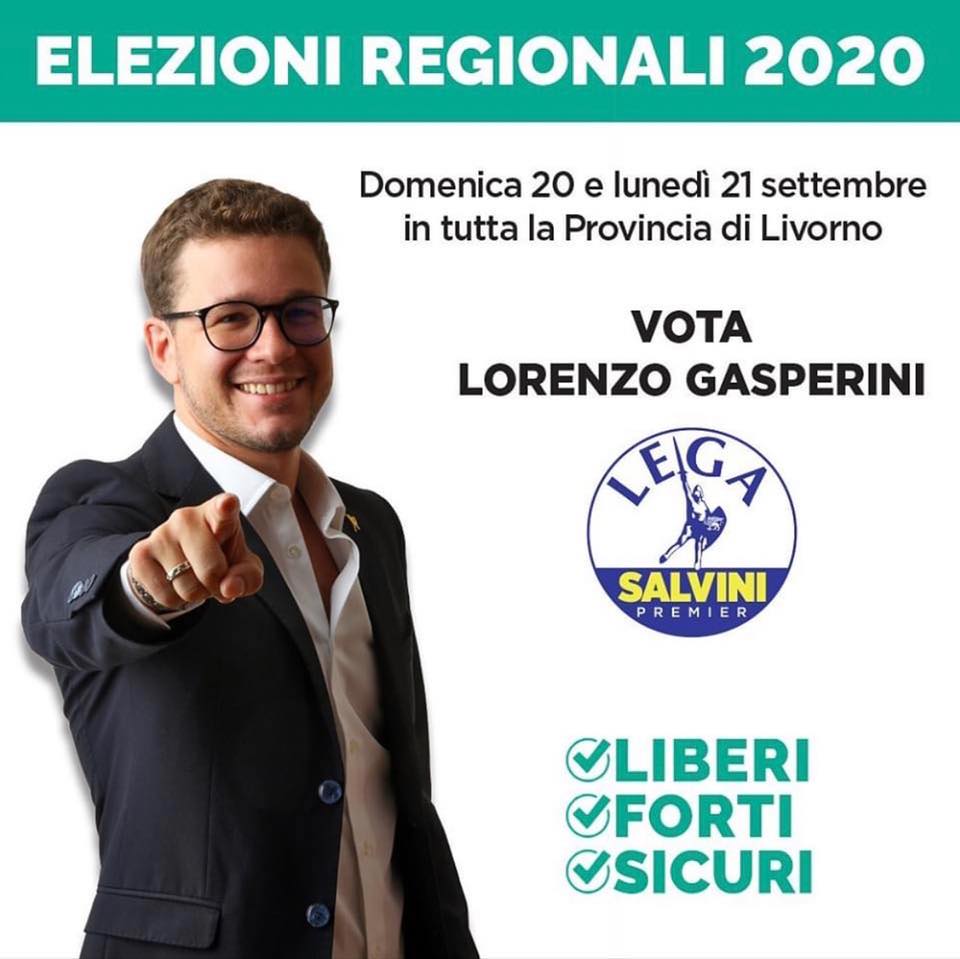 il consigliere provinciale della lega Lorenzo Gasperini