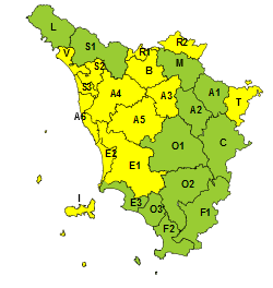 Maltempo in Toscana: codice giallo per vento e mareggiate fino a sabato 9